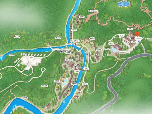 户县结合景区手绘地图智慧导览和720全景技术，可以让景区更加“动”起来，为游客提供更加身临其境的导览体验。